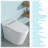 Smart Toilet With Bidet Built In, Auto Open & Close, Elongated Heated Seat, Foot Sensor Flush, LED Display, Warm Water Wash, Dryer, Night Light
