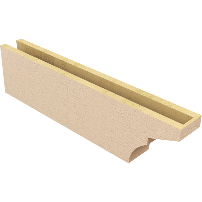 Monterey grain de bois TimberThane queue de chevron, brun clair apprêté, H 8 po x l 32 po x P 4 po