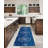 Migliore Machine Washable Blue and Ivory Area Rug-1536956421