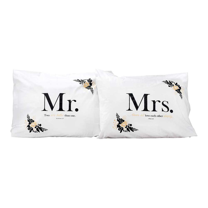 Pillowcase Set Mr&Mrs Two Are Better