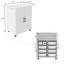 Îlot de cuisine sur roulettes polyvalent avec armoire de rangement, portable et multifonctionnel pour divers espaces domestiques