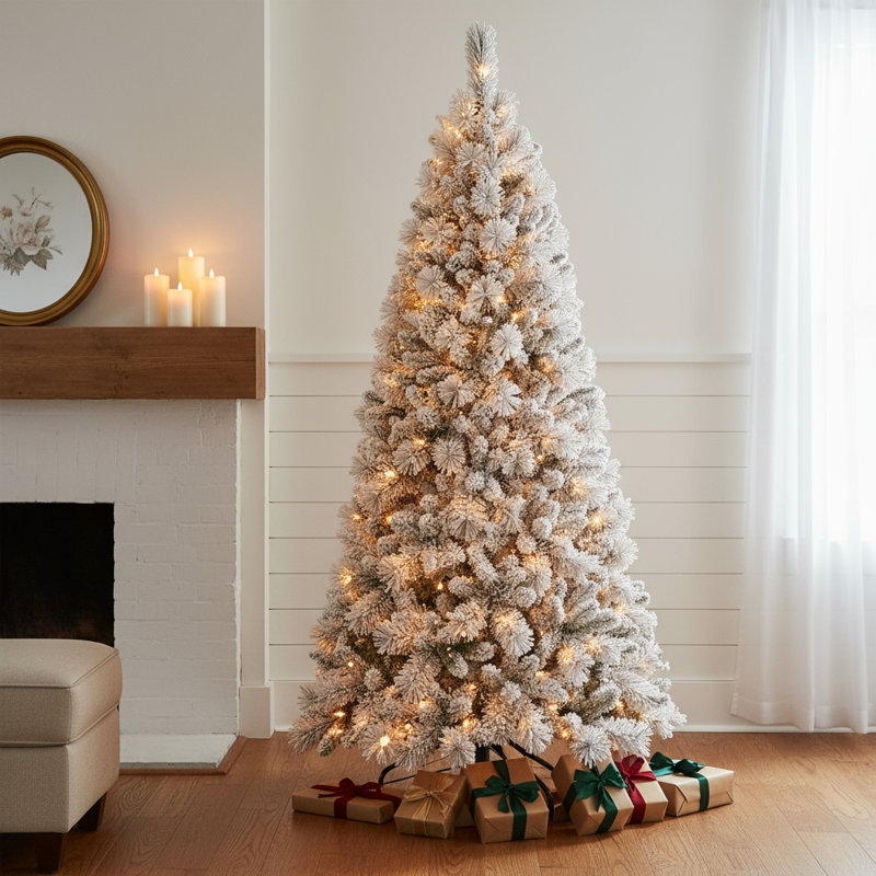 Sapin de Noël enneigé 7 pi