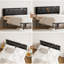 Metal Floating Bed Frame with Adjustable Height Upholstered Headboard, Built-in USB Charging & LED Lighting-437318190