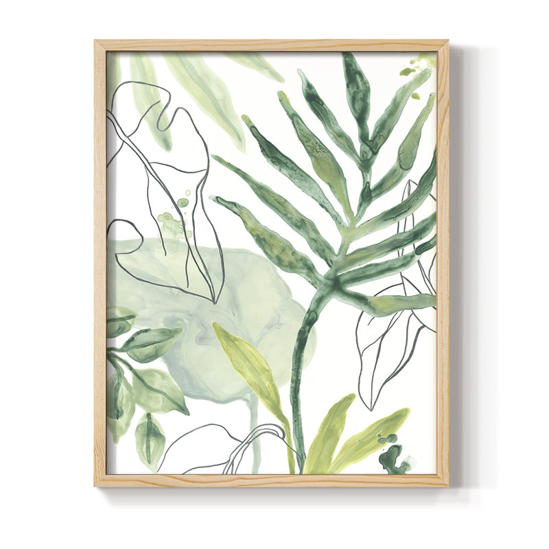 «Tropical Palm Chorus III», reproduction encadrée - bois massif, H 30 po x l 24 po