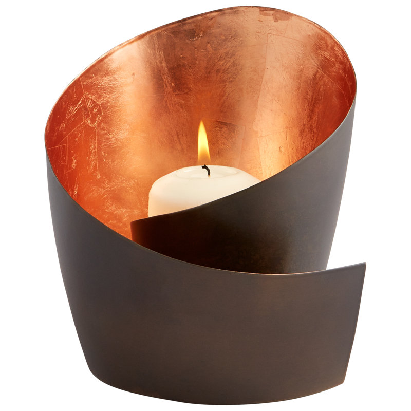 Mars Votive Candle Holder, Copper