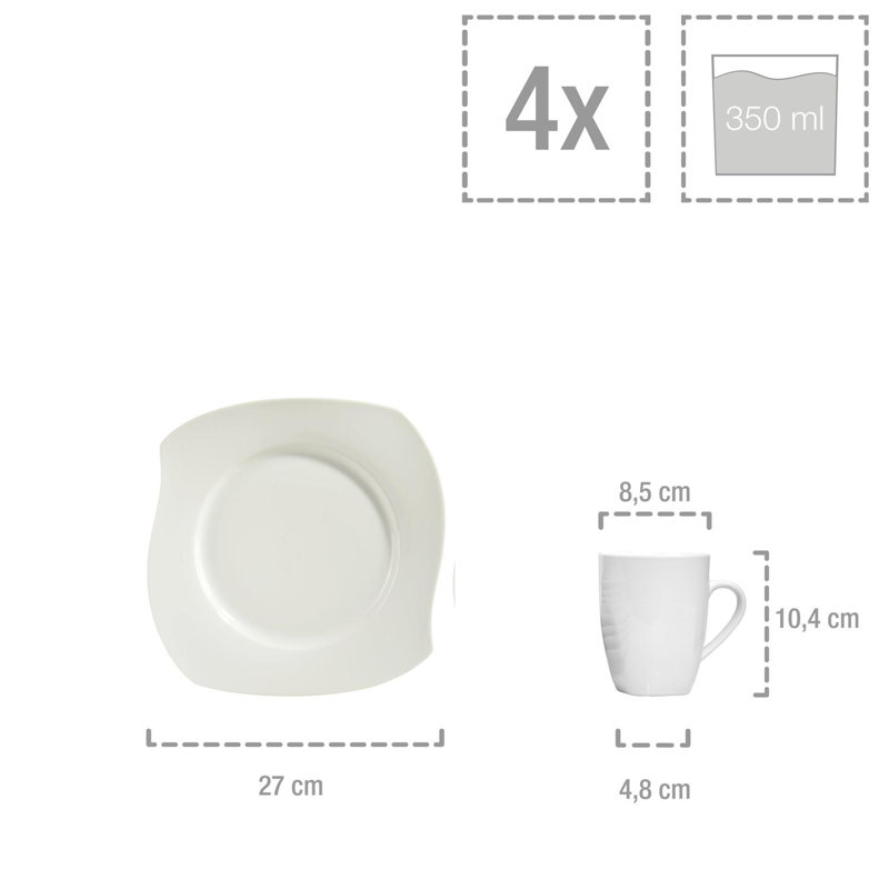 16-Piece Amolika Combination Service For 4 Persons