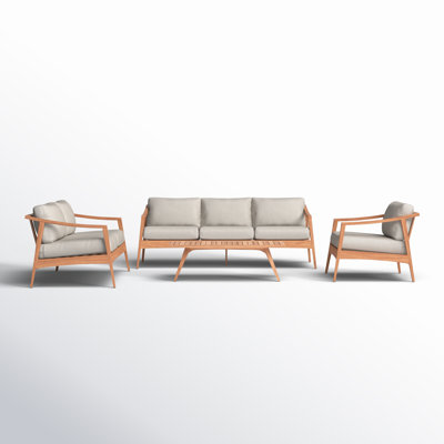 Elswick Teak 6 - Person Patio Conversation Sets with Cushions