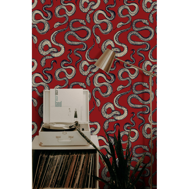 Papier peint Snake, Rouge