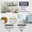 Ensemble de salon art mural blanc et bleu Magnolia-603526002