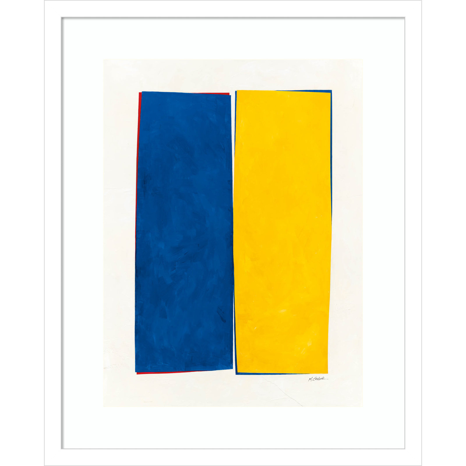 Monolithic I Print, 21" H x 17" W, White Framed