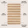 Zemple Rustic Farmhouse Woven Jute Stripe Natural/Bleach Rug