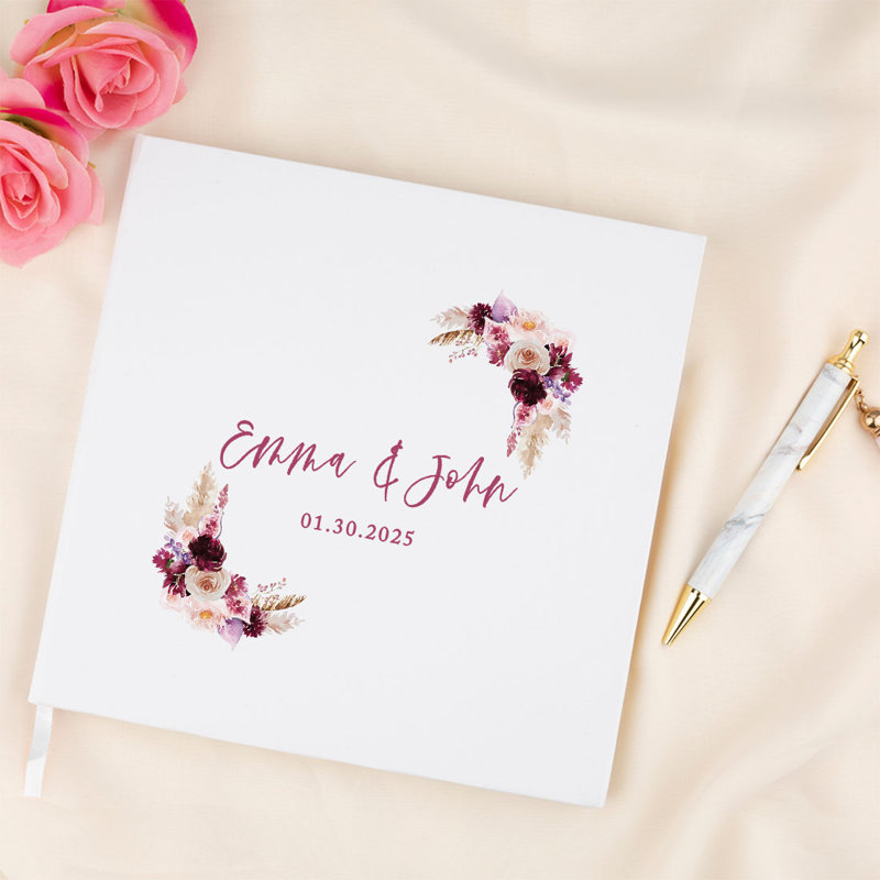 Livre d'or de mariage d'automne personnalisé