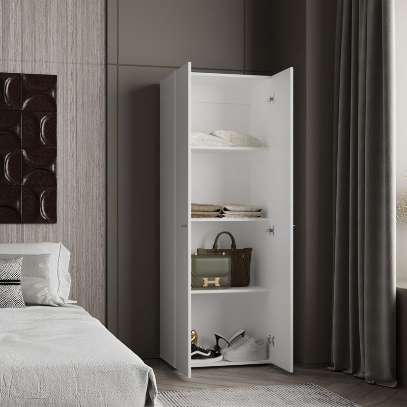 Home 2 Door Closet System, White