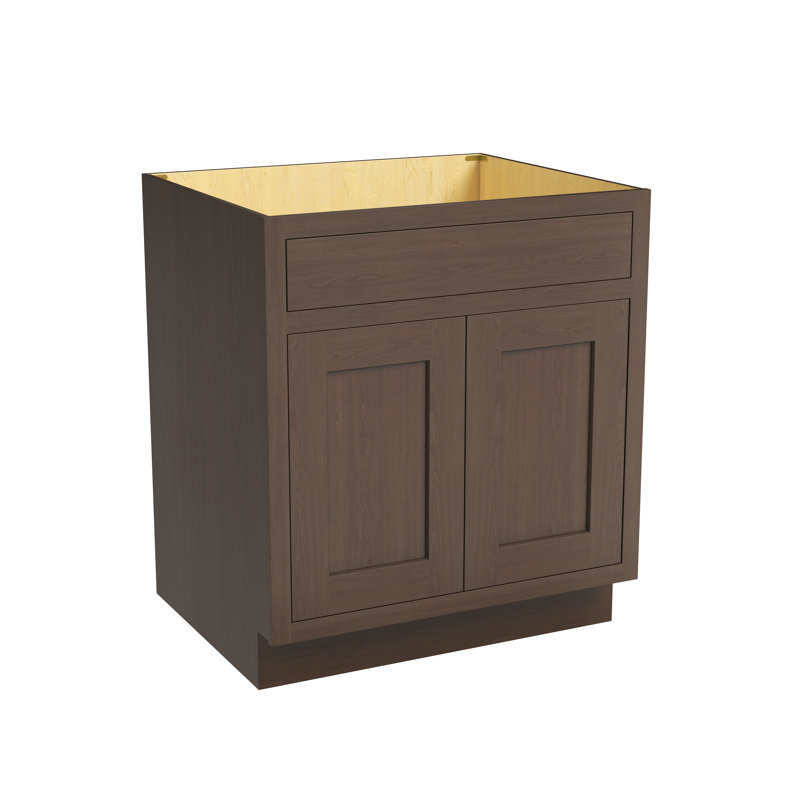 Armoire avec évier de cuisine avec faux tiroir prêt à assembler l 30 po x H 34,5 po x P 25 po CASAINC, W30"x H34.5"