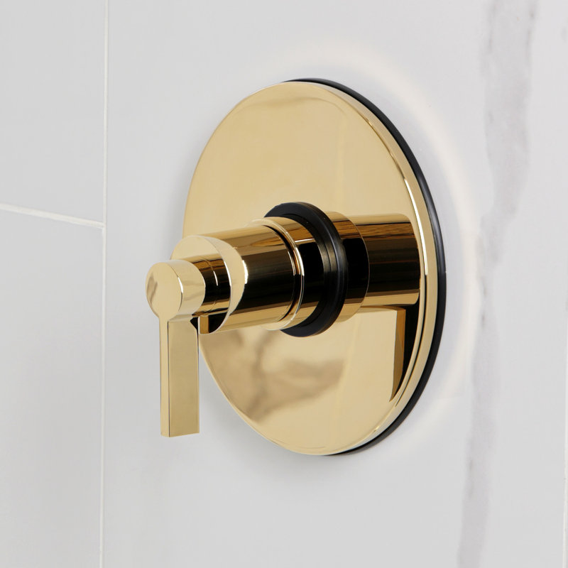 Kingston Brass NuvoFusion Single-Handle Pressure Balanced Shower Faucet, Polished Brass