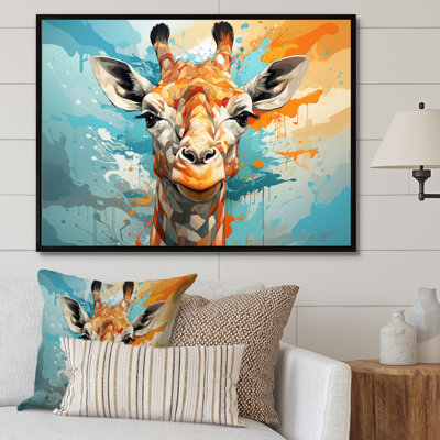 Kristyne Giraffe Elegant Geometric - Girafe, art mural