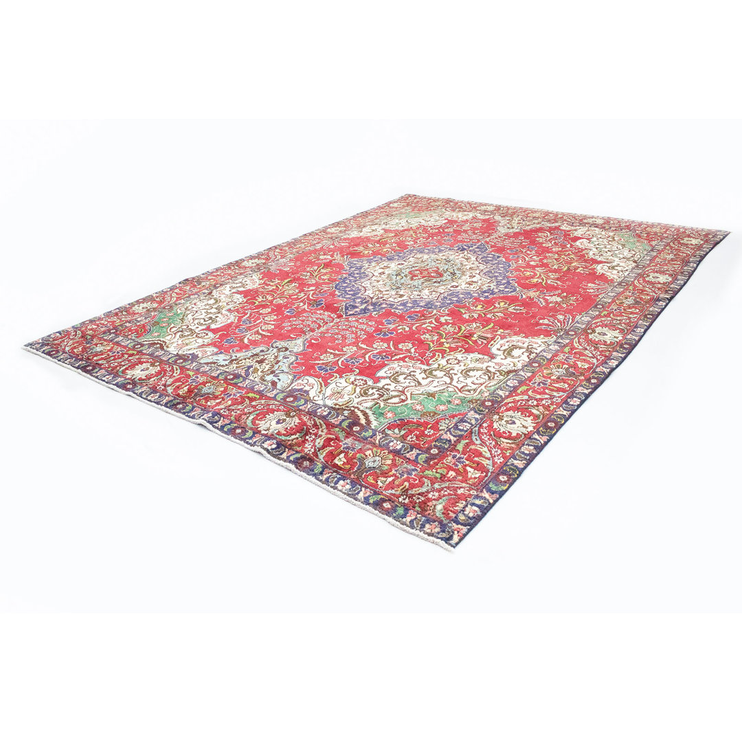 Hand Knotted Wool Red Indoor/Outdoor Rug