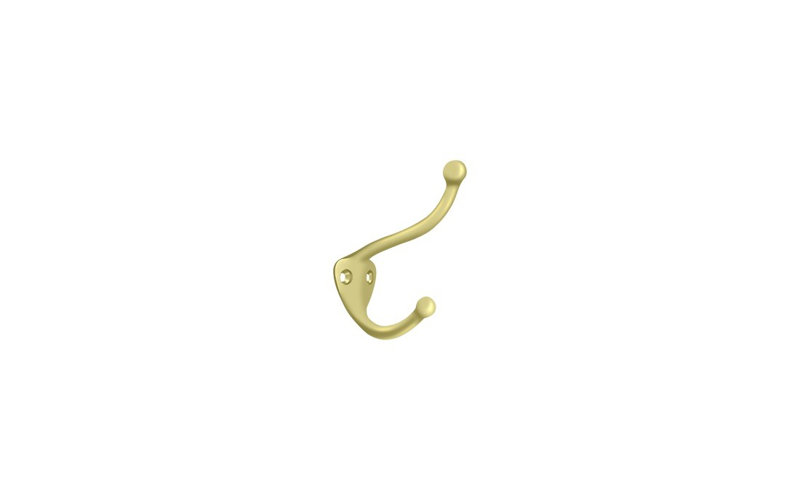 95119BC243DC4E3293A01FB2C769AA5 Crochet pour manteau et chapeau, finition laiton brillant, Laiton poli