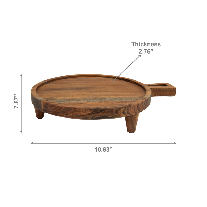 Marlee Acacia Wooden Round Table Riser