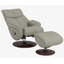 Fauteuil d'appoint en cuir fleur Kandoro