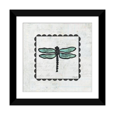 « libellule stamp » par courtney prahl-impression sur toile tendue