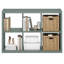 Organisateur de rangement cubique à dossier ouvert Furinno, 6 cubes, vert sauge-584359495-584359501