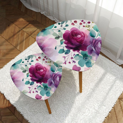 Ensemble de 2 tables basses gigognes Triangle