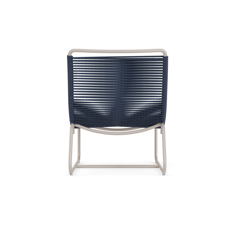Walter Lamb Outdoor Lounge Chair, Dove Smooth/Marine