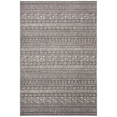 Mangrum Geometric Hand Hooked Area Rug