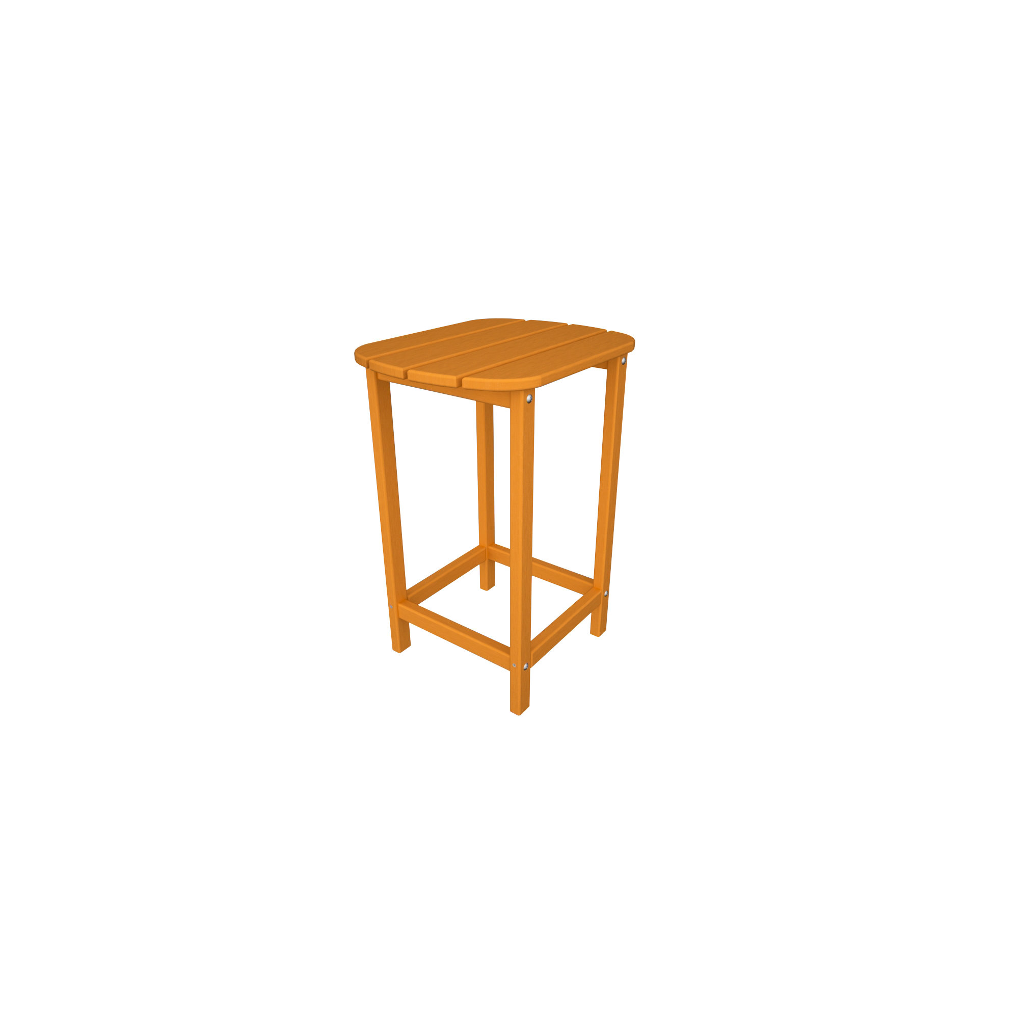 POLYWOOD South Beach 26" Counter Side Table, Tangerine