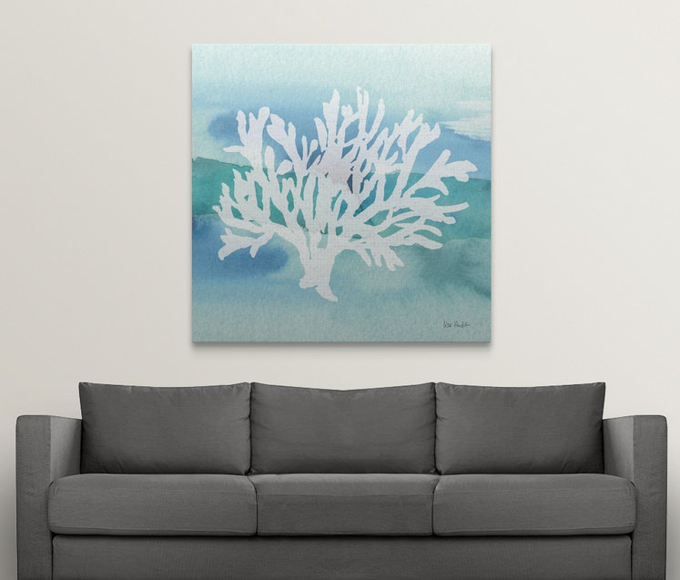 « ii » par lisa audit, reproduction d’art Sea Life Coral, H 30 po x l 30 po x P 1,5 po, Toile
