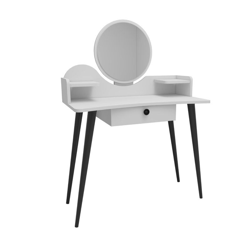 Brinsmead Dressing Table with Mirror, White