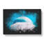 Blue Domed Church In Santorini - Wrapped Canvas-56644579