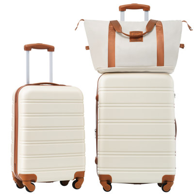 Hardshell Luggage Sets 2Pcs + Bag Spinner Suitcase with TSA Lock Lightweight 20" + 24"