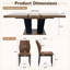 Ensemble de salle à manger extensible 63 "à 79" avec chaises en cuir PU, sièges 4-8-132538925-132538928