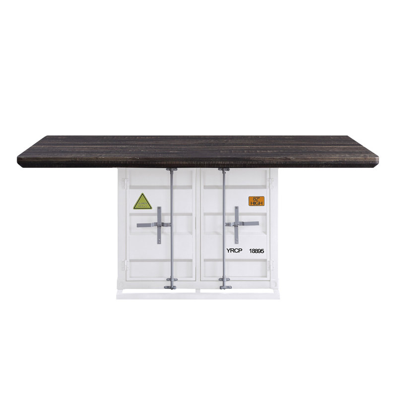 Table de salle à manger Ari Cargo, noyer antique (1 ensemble / 2 pièces) 77880, Blanc