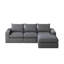 Canapé modulaire en velours côtelé de 99 pouces avec trois coussins, conception à deux coussins pour le style, coussin supplémentaire pour le cou, rembourrage en éponge haute densité à rebond lent, module renforcé de fer, aucune installation-2121829408