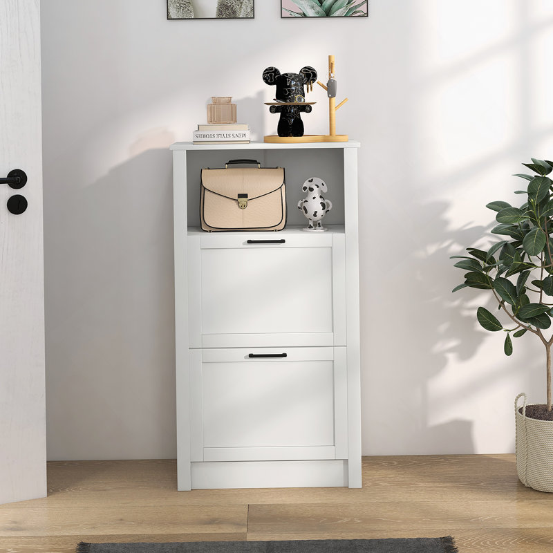 Freestanding Shoe Storage Organizer, Modern Shoe Organizer Cabinet For Entryway