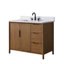 Meuble-lavabo autoportant de 42 po avec plateau en pierre Milano Mist, tablette dissimulée et support pour sèche-cheveux-125008410-125008411