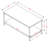 Tygo Two-Tier White Finish Coffee Table With Silver Metal Leg, 17.88" H X 39.86" W X 19.89" D