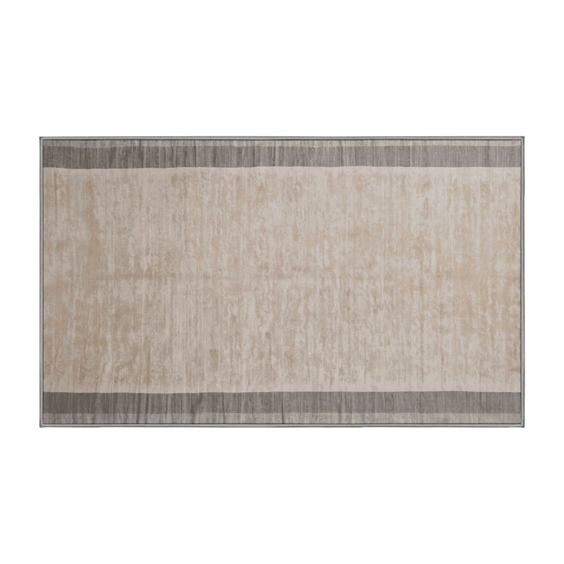 Machine Washable Gray Area Rug, Rectangle 7' x 10'