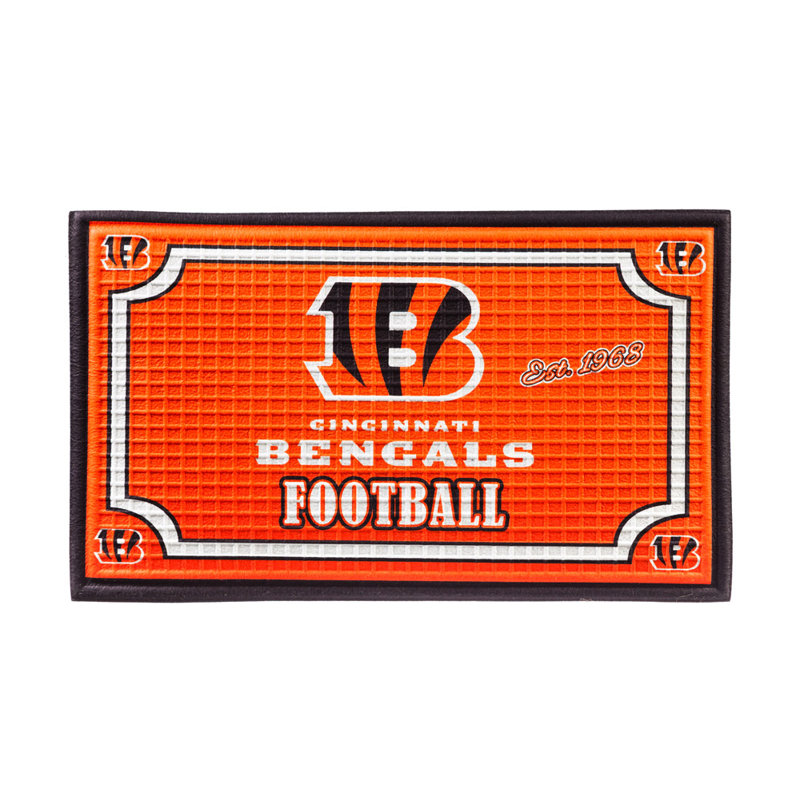 NFL Embossed 30 in. x 18 in. Indoor/Outdoor Mat, Cincinnati Bengals