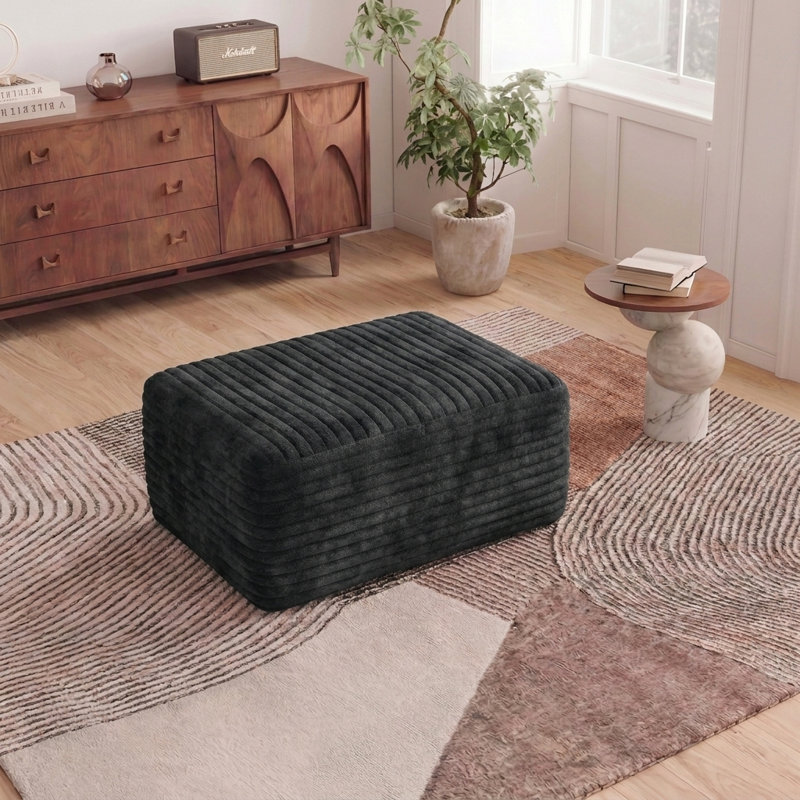 Canapé d'angle modulaire moderne avec méridienne réversible - Aucun assemblage requis, Noir