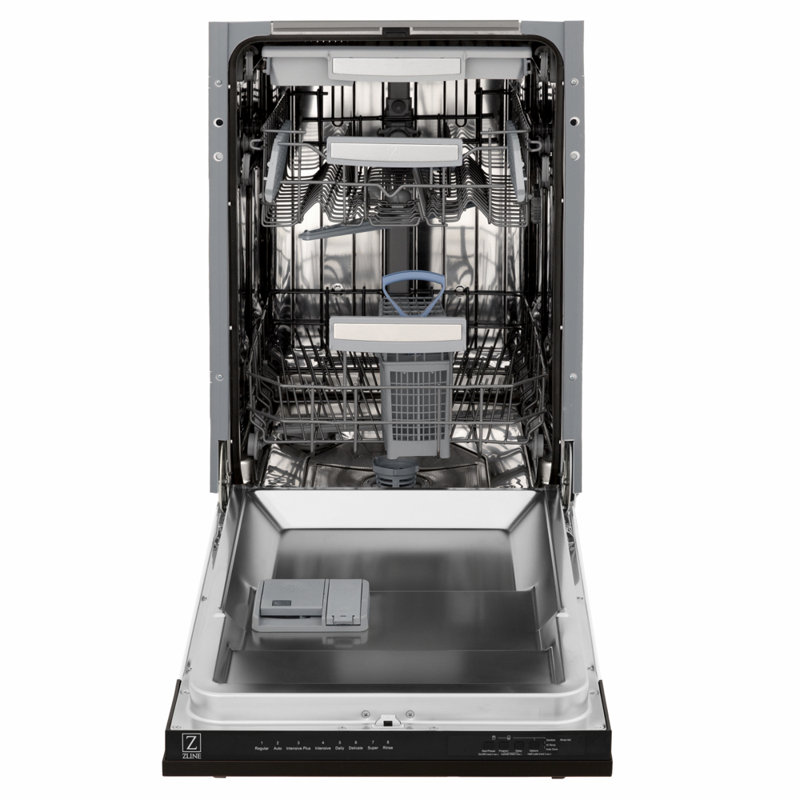 ZLINE 18 in. Tallac 3rd Rack Dishwasher with Auto Door Open Drying, 51dBa, Oil-Rubbed Bronze Panel, Oil Rubbed Bronze