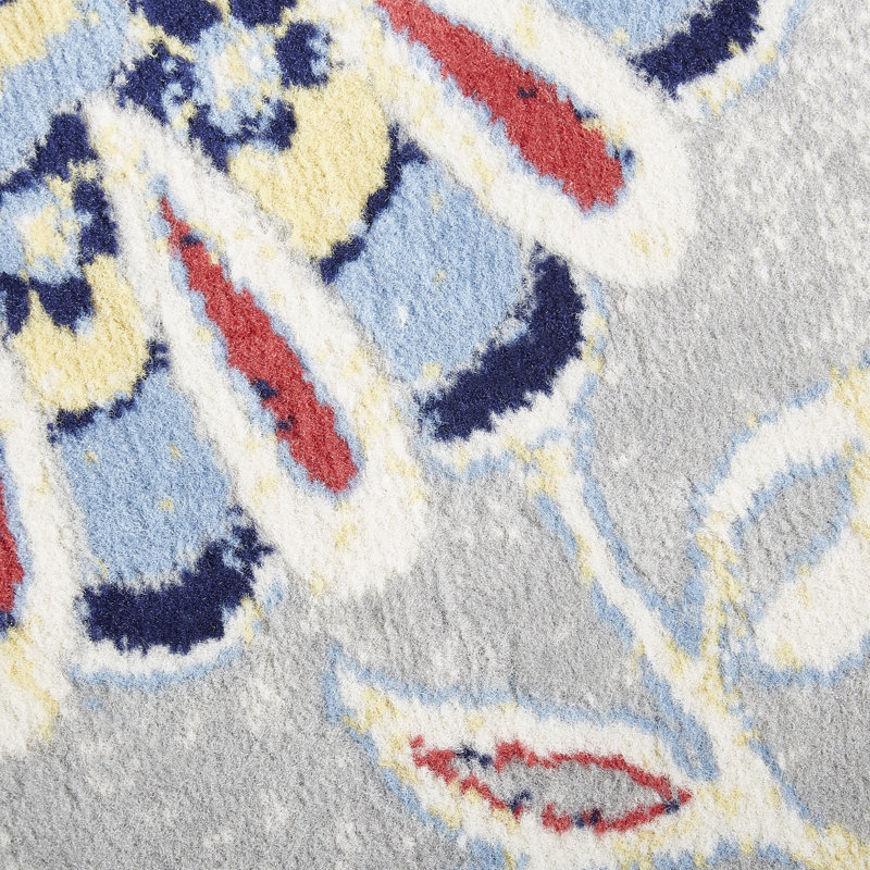 Tapis ivoire / bleu / rouge Mountview, Rectangle 5 pi 2 po x 7 pi 2 po