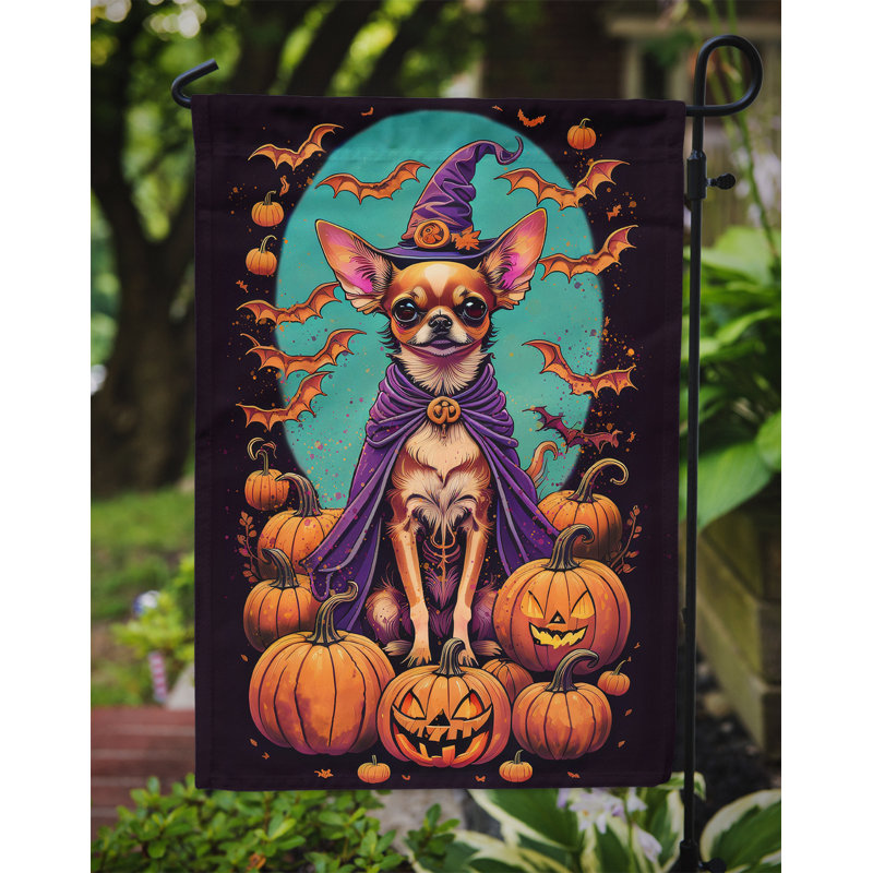 Drapeau de jardin d'Halloween en polyester Jalante, 15,5 po x 11,25 po
