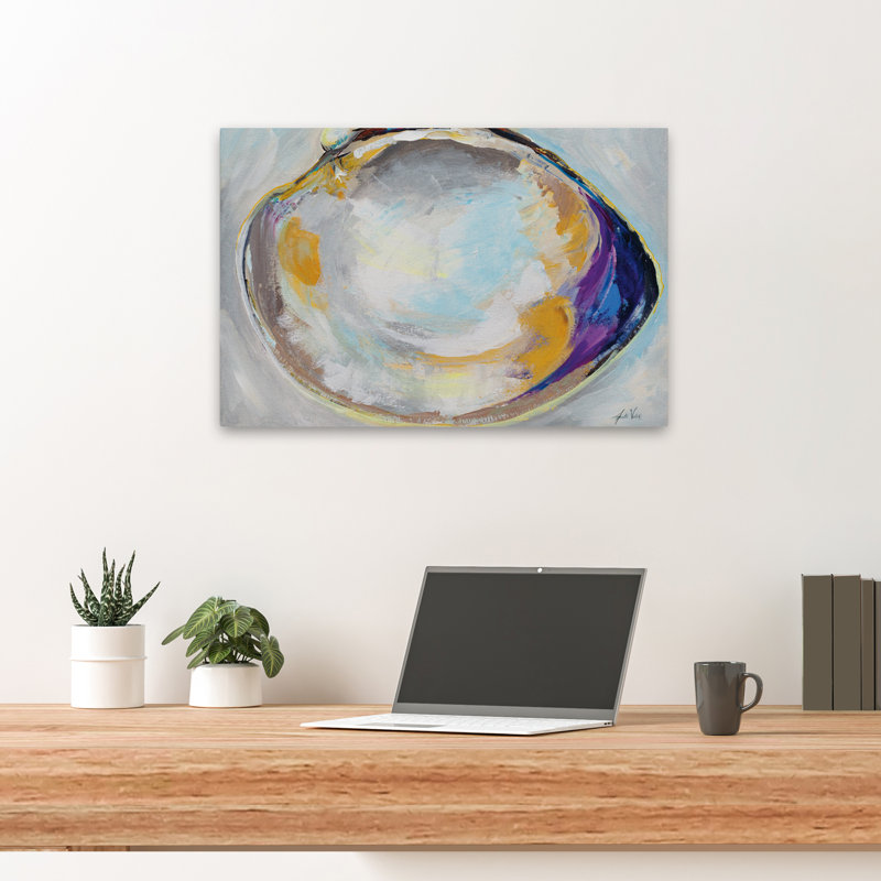 Art bleu et côtier ouvert Quahog II, H 16 po x l 24 po