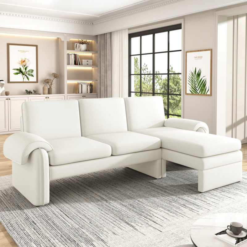 Canapé-lit futon convertible 94,1 po Modern Sofa, Beige