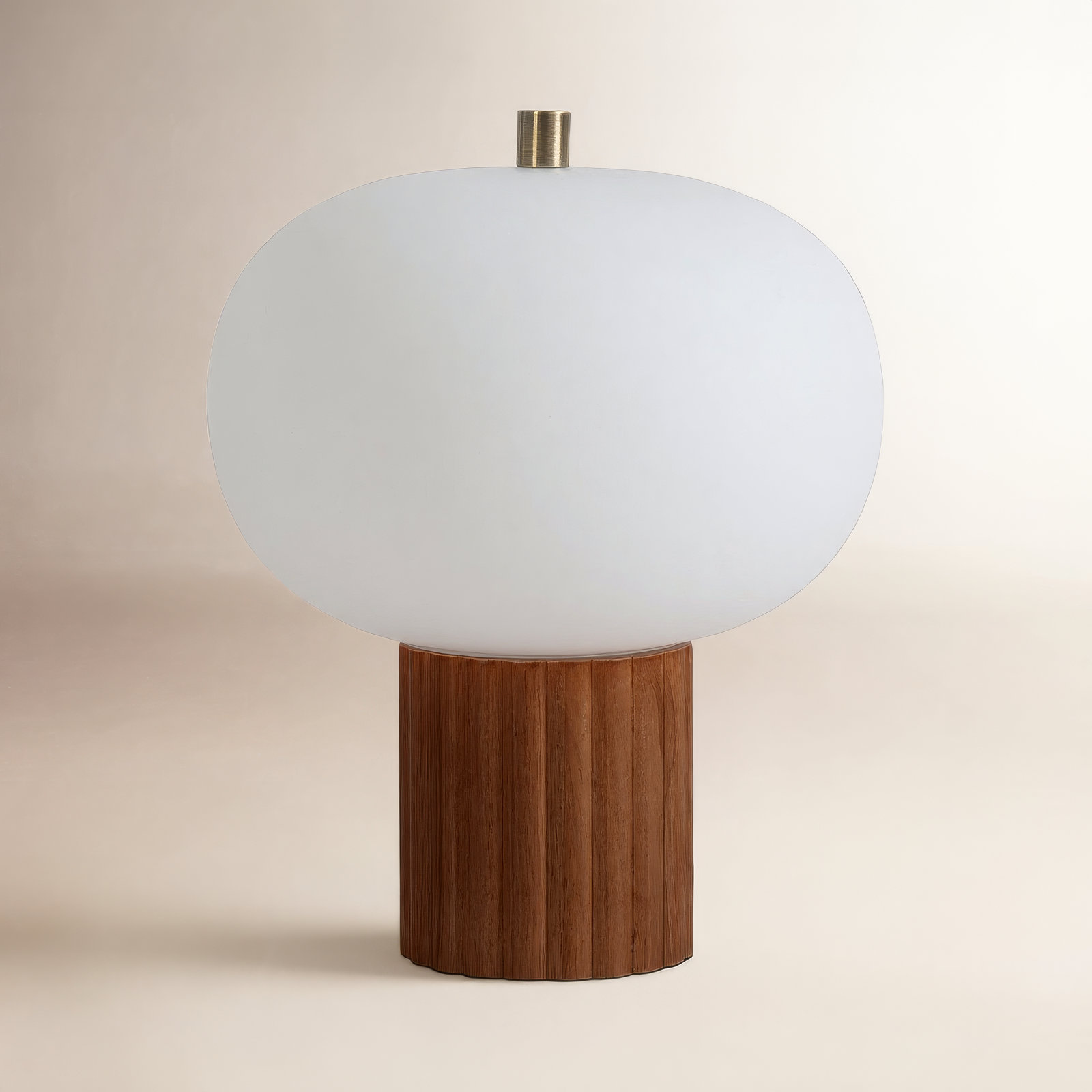 Tambo Glass Novelty Lamp, Dark Walnut