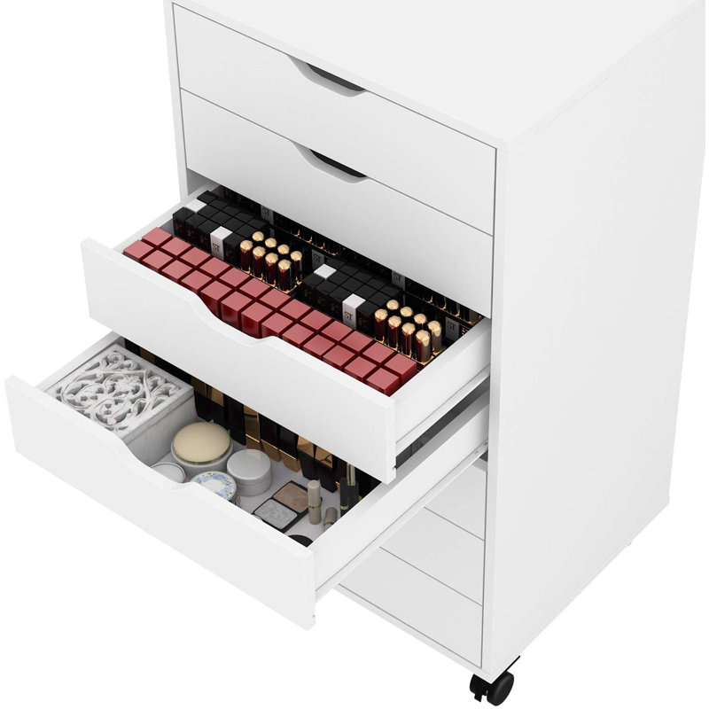 Hamann 48 cm W 7 -Drawer Filing Cabinet, White